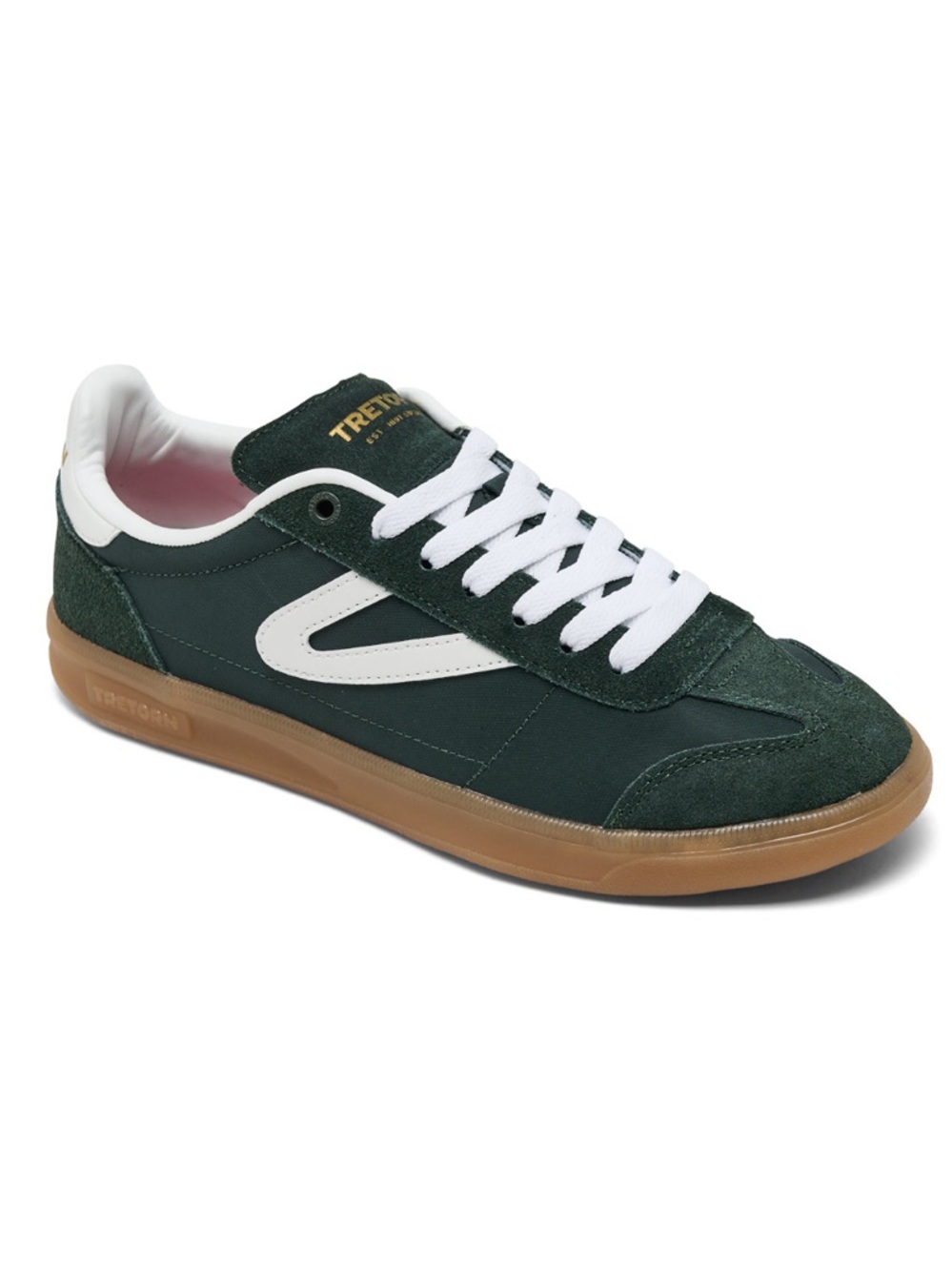 Tretorn Green Skylar Sneakers with White Accents and Gum Sole SOLD OUT